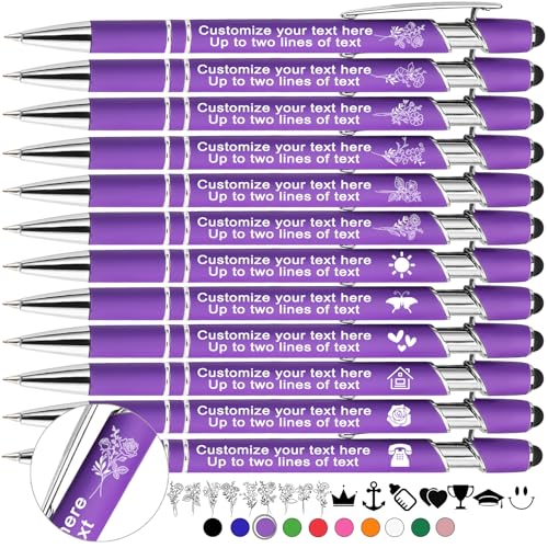 Xihedfd Personalisierte Kugelschreiber mit Gravur Custom Stylus Kugelschreiber mit Namen Text Logo Geburtsblume Personalisierte Metall Stift Geschenk für Büro Business Schule-30 Stück Xihedfd Personalisierte Kugelschreiber mit Gravur Custom Stylus Kugelschreiber mit Namen Text Logo Geburtsblume Personalisierte Metall Stift Geschenk für Büro Business Schule-30 Stück von Xihedfd