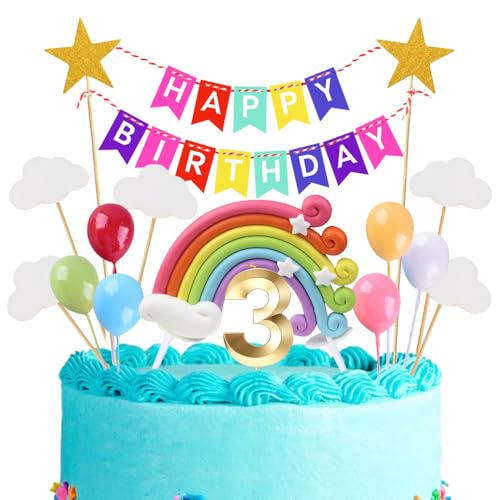 3rd Geburtstags Kuchen Topper Birthday Torten Dekoration Geburtstag Kuchendeko Gold Zahl 3 Kerzen Tortendeko Set Regenbogen Ballon Wolke Sterne für Mädchen Jungen Geburtstags Party Supplies 3rd Geburtstags Kuchen Topper Birthday Torten Dekoration Geburtstag Kuchendeko Gold Zahl 3 Kerzen Tortendeko Set Regenbogen Ballon Wolke Sterne für Mädchen Jungen Geburtstags Party Supplies von Xihuimay