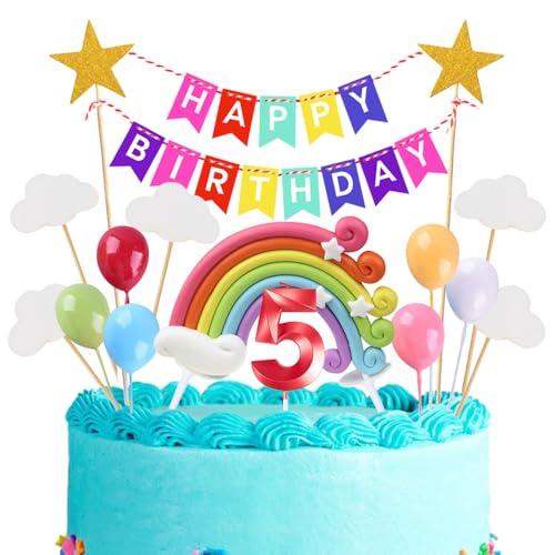 5th Geburtstags Kuchen Topper Birthday Torten Dekoration Geburtstag Kuchendeko Rot Zahl 5 Kerzen Tortendeko Set Regenbogen Ballon Wolke Sterne für Mädchen Jungen Geburtstags Party Supplies 5th Geburtstags Kuchen Topper Birthday Torten Dekoration Geburtstag Kuchendeko Rot Zahl 5 Kerzen Tortendeko Set Regenbogen Ballon Wolke Sterne für Mädchen Jungen Geburtstags Party Supplies von Xihuimay