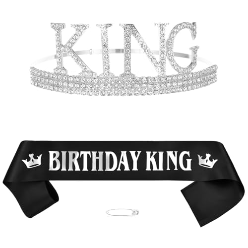 Schwarz Silber Geburtstags Krone Schärpe Männer Herren Geburtstag Deko Strass Geburtstag Tiara König Krone Kristall King Tiara Geburtstagsschärpe Vater Geburtstag Dekoration Party Kleidung Zubehör Schwarz Silber Geburtstags Krone Schärpe Männer Herren Geburtstag Deko Strass Geburtstag Tiara König Krone Kristall King Tiara Geburtstagsschärpe Vater Geburtstag Dekoration Party Kleidung Zubehör von Xihuimay