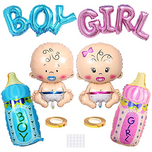 Xihuimay 6 Stück Party Ballons Helium Ballon It's a Boy/Girl Aluminium Ballon es ist EIN Junge/Mädchen Luftballons Baby Flasche Buchstaben Ballon Baby Dusche Hochzeit Geburtstagsfeier Deko, Blau Rosa Xihuimay 6 Stück Party Ballons Helium Ballon It's a Boy/Girl Aluminium Ballon es ist EIN Junge/Mädchen Luftballons Baby Flasche Buchstaben Ballon Baby Dusche Hochzeit Geburtstagsfeier Deko, Blau Rosa von Xihuimay