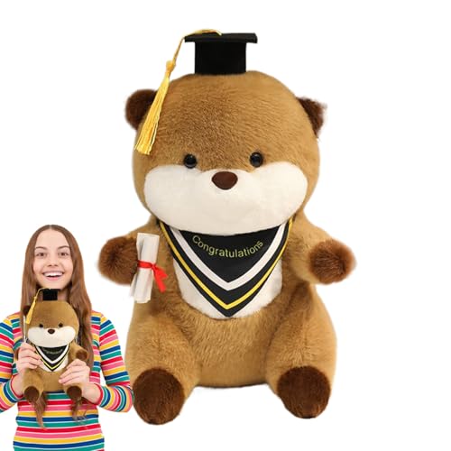 Xijobido Abschluss Plüschtier, Dekoratives Kissen Deko, Kuscheltier Mit Und Diplom Für Absolventen Erwachsene Geburtstag Valentinstag Weihnachten von Xijobido