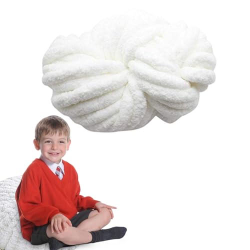 Xijobido Chenille-Garn zum Häkeln, riesiges, dickes Chenille-Deckengarn, bequem, weich, Teppich, Schals, Zubehör für Teppiche, Bademäntel, Haustierbetten, Heimdekoration, Handschuhe, Mützen und von Xijobido