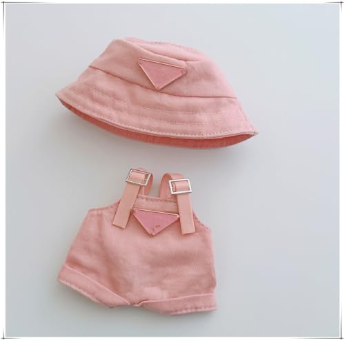 17 cm Puppenkleidung, Kleidung für Labubu, Kawaii-Chic-Stil für 17 cm große Puppen, niedliches Puppen-Outfit mit Zubehör, Labubu-Puppe, Labubu-Kleidungsset, Labubu-Kleidung (ohne Puppe) (rosa) von Xindazhi