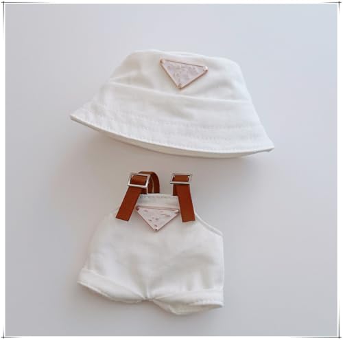 17 cm Puppenkleidung, Kleidung für Labubu, Kawaii-Chic-Stil für 17 cm große Puppen, niedliches Puppen-Outfit mit Zubehör, Labubu-Puppe, Labubu-Kleidungsset, Labubu-Kleidung (ohne Puppe) (weiß) von Xindazhi
