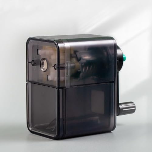 Bleistiftspitzer für Kinder, Bleistiftspitzer Manueller Anspitzer, für Kinder Künstler Schüler Büro (Black) von Xingdianfu