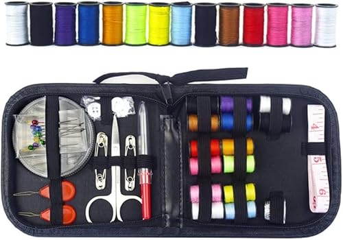 Tragbares Nähset zum Nähen 27 Zubehör-Sets Nähset für Handwerkzeuge zu Hause Reise Notfall Tasche für Heimwerker von Xingdianfu