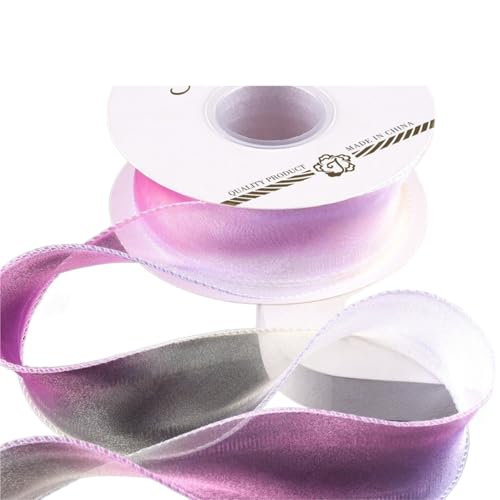 Band 10 Rolle 4 cm breit Regenbogen-Farbverlauf Fischschwanzgarn mit Blumen Backen Verpackung Band (Farbe 3) von Xinglongs