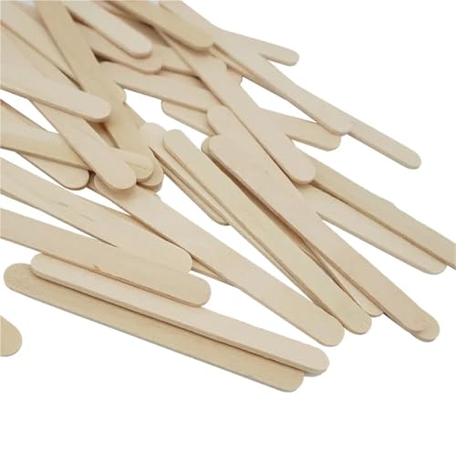 Lutscherstäbchen, 1000 Stück, Eiscreme-Stiele, natürliche Holzstäbchen, Eislöffel, Handarbeit, Kunst, Eis, Lutscher, Kuchenwerkzeuge (1000 Stück, 114 mm) von Xinglongs