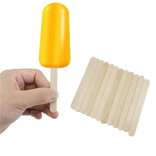 Lutscherstäbchen, 1000 Stück, natürliche Holzstäbchen, Eislöffel, Handarbeit, Kunst, Eis, Lutscher, Kuchenwerkzeuge (1000 Stück, 93 mm) von Xinglongs