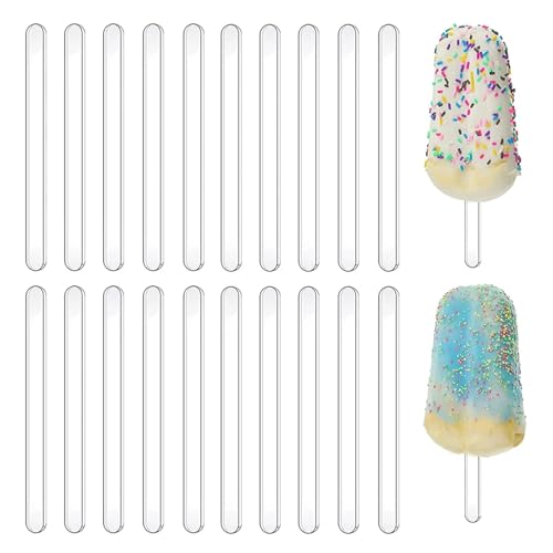 Lutscherstäbchen, 200 Stück, Acryl, Eisstäbchen, wiederverwendbar, Eis, Kuchen, Süßigkeiten, Geschenke, Party, Bastelzubehör Lutscherstäbchen, 200 Stück, Acryl, Eisstäbchen, wiederverwendbar, Eis, Kuchen, Süßigkeiten, Geschenke, Party, Bastelzubehör von Xinglongs