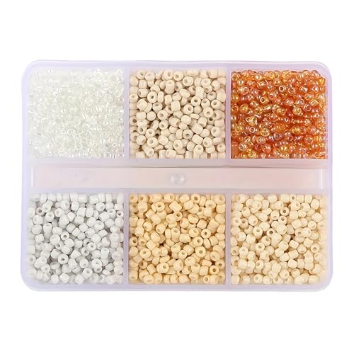 Pony Beads Glasperlen, Rocailles, 3 mm, Mini-Abstandshalter, lose Perlen für Bastelarbeiten, Armbänder, Halsketten, 6 Stile, 13 Stück, 5760 + Stück Pony Beads Glasperlen, Rocailles, 3 mm, Mini-Abstandshalter, lose Perlen für Bastelarbeiten, Armbänder, Halsketten, 6 Stile, 13 Stück, 5760 + Stück von Xinglongs