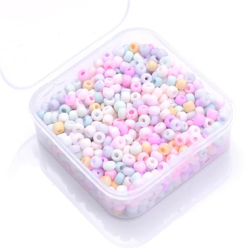 Pony-Perlen, 10 Box, 1000 Stück/Box, 3 mm, Bonbonfarben, Glasperlen, Farbe 9 von Xinglongs