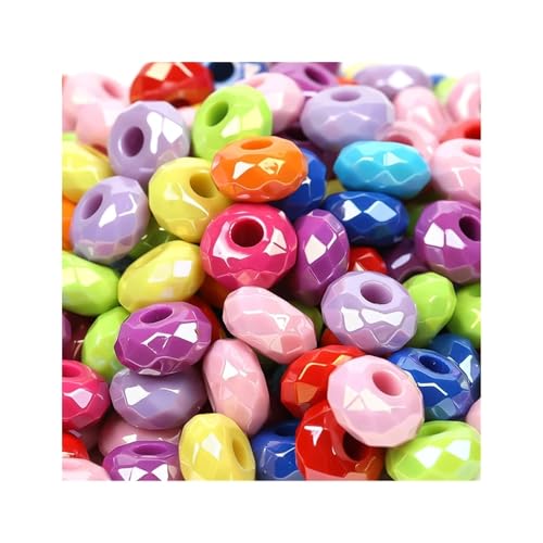 Pony-Perlen, 14 mm, transparent, flach, rund, für Bastelarbeiten, Schmuckherstellung, 100 Stück (3) von Xinglongs