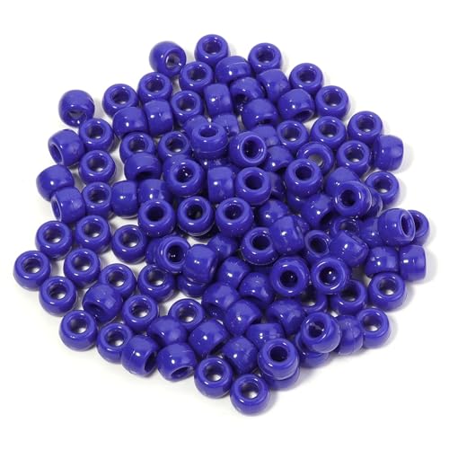 Pony-Perlen, lose Abstandshalter, 6 x 9 mm, großes Loch, lose Abstandshalter, Perlen für Bastelarbeiten, Ornamente, Dekoration, handgefertigtes Zubehör (Saphir), 2000 Stück von Xinglongs