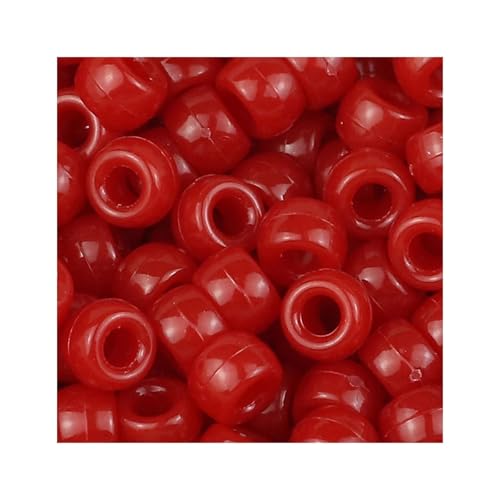 Pony-Perlen, mehrfarbig, großes Loch, Kunststoffperlen für Armbänder, Basteln, FZ263, Rot, 1200 Stück Pony-Perlen, mehrfarbig, großes Loch, Kunststoffperlen für Armbänder, Basteln, FZ263, Rot, 1200 Stück von Xinglongs