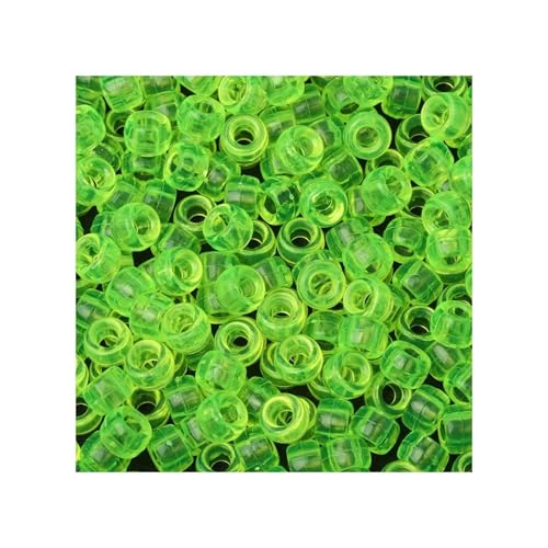 Pony-Perlen, transparent, bunt, großes Loch, flach, rund, lose Perlen, Schmuckherstellung, Armband, DIY-Geschenke, 6 x 9 mm, Gelbgrün, 3000 Stück Pony-Perlen, transparent, bunt, großes Loch, flach, rund, lose Perlen, Schmuckherstellung, Armband, DIY-Geschenke, 6 x 9 mm, Gelbgrün, 3000 Stück von Xinglongs