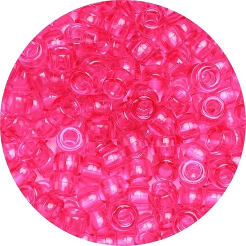 Pony-Perlen (FZ-LF-2), 9 mm, mehrfarbig, glitzernd, Kunststoffperlen für Armbandherstellung, 2000 Stück von Xinglongs
