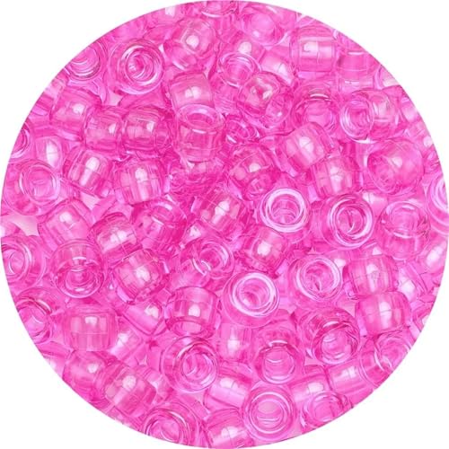 Pony-Perlen (FZ-LF-4), 9 mm, mehrfarbig, glitzernd, Kunststoffperlen für Armbandherstellung, 2000 Stück von Xinglongs