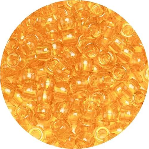 Pony-Perlen (FZ-LF-5), 9 mm, mehrfarbig, glitzernd, Kunststoffperlen für Armbandherstellung, 2000 Stück von Xinglongs