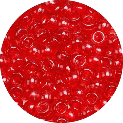 Pony-Perlen (FZ-LF-6), mehrfarbig, glitzernd, Kunststoffperlen für Armbandherstellung, 9 mm, 2000 Stück von Xinglongs