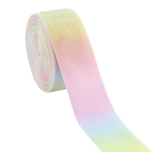 Samtband, Pastellfarben, 45,7 m, Regenbogen-Bastelband für Geschenkverpackungen, Party-Dekoration, Breite 38 mm von Xinglongs