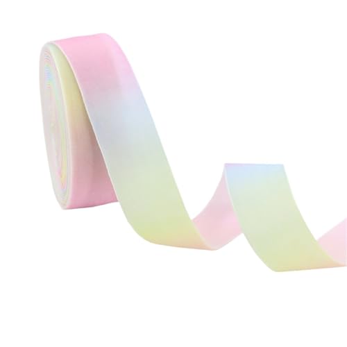 Samtband, Pastellfarben, 45 m, Regenbogen-Bastelband für Geschenkverpackungen, Party-Dekoration, Breite 25 mm Samtband, Pastellfarben, 45 m, Regenbogen-Bastelband für Geschenkverpackungen, Party-Dekoration, Breite 25 mm von Xinglongs
