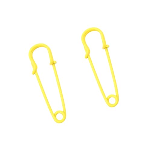 Sicherheitsnadeln, Metall-Sicherheitsnadeln, Nähwerkzeug, Farbnadeln für Heimwerker, Schmuck, Nähzubehör, großes Kleidungszubehör (gelb, 20 Stück, 13 x 60 mm) von Xinglongs