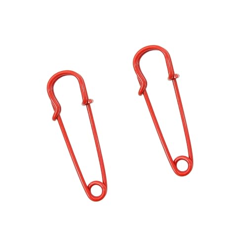 Sicherheitsnadeln, Metall-Sicherheitsnadeln, Nähwerkzeug, Farbnadeln für Heimwerker, Schmuck, Nähzubehör, großes Kleidungszubehör (rot, 20 Stück, 13 x 40 mm) von Xinglongs