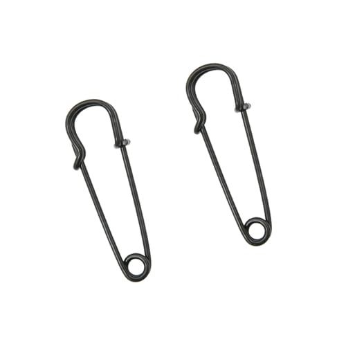 Sicherheitsnadeln, Metall-Sicherheitsnadeln, Nähwerkzeug, Farbnadeln für Heimwerker, Schmuck, Nähzubehör, großes Kleidungszubehör (schwarz, 20 Stück, 16 x 75 mm) von Xinglongs