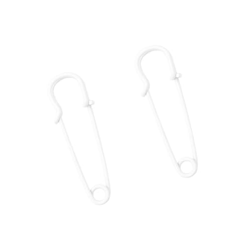 Sicherheitsnadeln, Metall-Sicherheitsnadeln, Nähwerkzeug, Farbnadeln für Heimwerker, Schmuck, Nähzubehör, großes Kleidungszubehör (weiß, 20 Stück, 13 x 40 mm) von Xinglongs