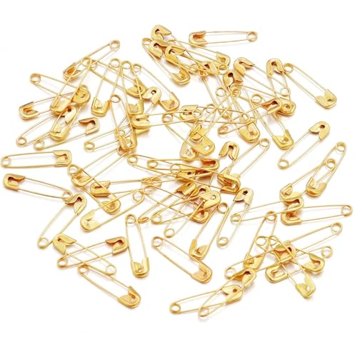 Sicherheitsnadeln, verschiedene Größen, bunte Eisen, feste Nadeln für Heimwerker, Nähen, Handwerk, Mehrzweckwerkzeug, Brosche, Bekleidungszubehör (Gold, Länge 36 mm, 1000 Stück) von Xinglongs