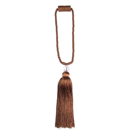 Vorhang-Raffhalter, 10 Stück, magnetische Vorhang-Raffhalter, Quaste, dekoratives Raumzubehör, Fenstervorhänge, Raffhalter, Vorhang-Clip-Halter (Kaffee) von Xinglongs