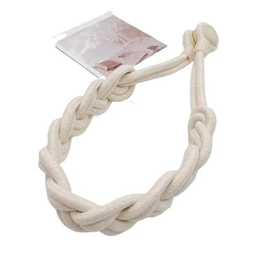 Vorhang-Raffhalter, 6 Stück, magnetische Vorhangschnalle, handgewebt, gebundener Gürtel, französisches weißes Garn, Raffband, leicht, luxuriös (Beige, 6 Stück) von Xinglongs
