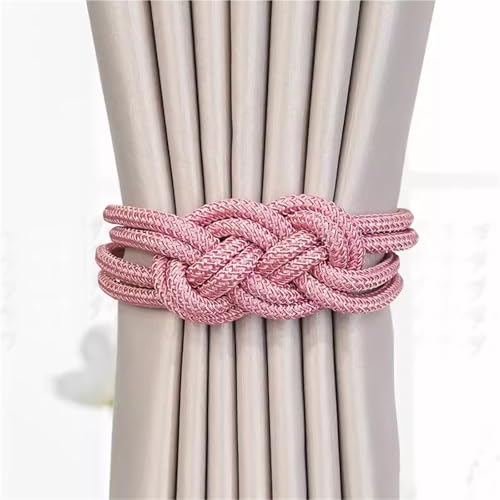 Vorhang-Raffhalter, innovativer chinesischer Knoten, Vorhang-Raffhalter mit magnetischer Schnalle, für Wohnzimmer und Schlafzimmer, Heimdekoration (Rosa) von Xinglongs
