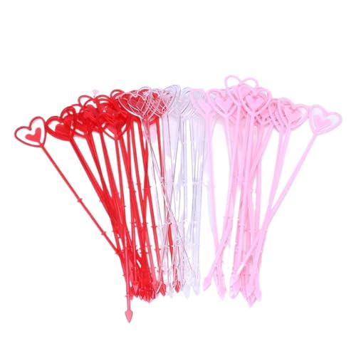 Xinglongs Blumen-Kartenhalter, 800 Stück, romantische Herzen, Blumen-Kartenhalter, Kunststoff, Nachrichtenkartenclip für Blumenstrauß, Arrangement, Hochzeit (Rosa) von Xinglongs