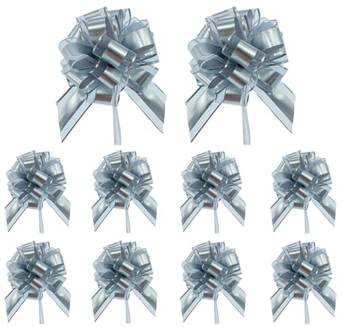 10pcs 6in Pull Bogen für Geschenkverpackung vorgefertigte Satin & Organza Band Bogen, Valentin Weihnachtsdekor, Geschenkkorb Bogen von Xingshen-GTG