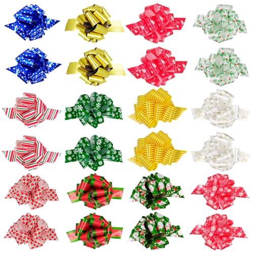 24 Stück Ziehen Bögen 4,5 "Weihnachts Wrap Band Ziehen Bögen für Geschenk Tags, Verpackung Dekor, Weihnachts Dekorative Bögen für Geschenke 24 Stück Ziehen Bögen 4,5 "Weihnachts Wrap Band Ziehen Bögen für Geschenk Tags, Verpackung Dekor, Weihnachts Dekorative Bögen für Geschenke von Xingshen-GTG