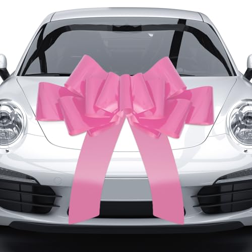 30 Zoll Riesenbogen - Großer roter Bogen für Autodekoration, Hochzeit, Geschenke und Partydekorationen - Großer Geschenkverpackungsbogen (Pink) von Xingshen-GTG