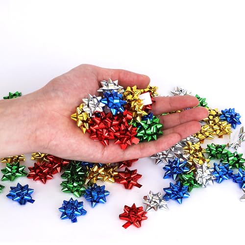 Mini Geschenkbogen 1 "100pcs kleine Sternbogen Selbstklebende Geschenkverpackung Dekoration für Geburtstagsfeier, Weihnachten, Hochzeit, Valentinstag ect Mini Geschenkbogen 1 "100pcs kleine Sternbogen Selbstklebende Geschenkverpackung Dekoration für Geburtstagsfeier, Weihnachten, Hochzeit, Valentinstag ect von Xingshen-GTG