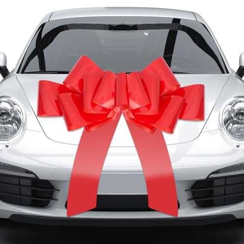 Schleife für Auto 76cm Große Rote Geschenkschleife, Riesenschleife für Autodekoration, Hochzeit, Geschenke und Partydekorationen - Großer Geschenkverpackungsbogen von Xingshen-GTG