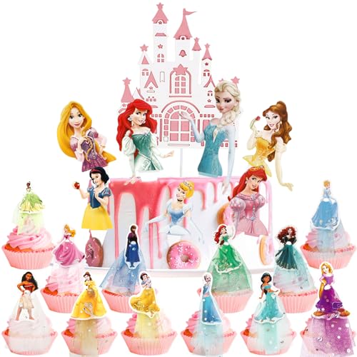 Princess Xingsky Cake Topper Geburtstag Mädchen, 20 Stück Deko Prinzessin, Prinzessin Geburtstag Deko, Tortenaufleger Prinzessin für Kinder Mädchen Geburtstags Kuchen Cupcake Topper Dekoration Party Princess Xingsky Cake Topper Geburtstag Mädchen, 20 Stück Deko Prinzessin, Prinzessin Geburtstag Deko, Tortenaufleger Prinzessin für Kinder Mädchen Geburtstags Kuchen Cupcake Topper Dekoration Party von Xingsky