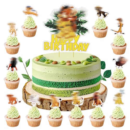 Xingsky Kön-ig der lö-wen Tortendeko, King Kuchen Deko 13PCS Köni-g Der L-öwen Cake Topper, Lion the King Cupcake Toppers, Happy Birthday Tortendeko Xingsky Kön-ig der lö-wen Tortendeko, King Kuchen Deko 13PCS Köni-g Der L-öwen Cake Topper, Lion the King Cupcake Toppers, Happy Birthday Tortendeko von Xingsky