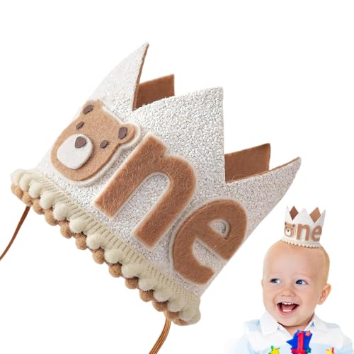 1. Geburtstag Party Hut Bär Krone Geburtstag Party Hut Kleinkind Bär Krone 1. Geburtstag Party Hut für 1. Geburtstag Foto Kabine Requisiten Party Ornamente von Xinhuju