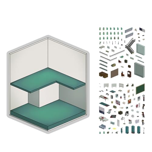 3D-Szenen-Aufkleber für Erwachsene | Erstellen Sie Ihre eigenen Szenen mit Aufklebern | Kreatives thematisches Zubehör für Journaling, Scrapbooking und Entspannung von Xinhuju