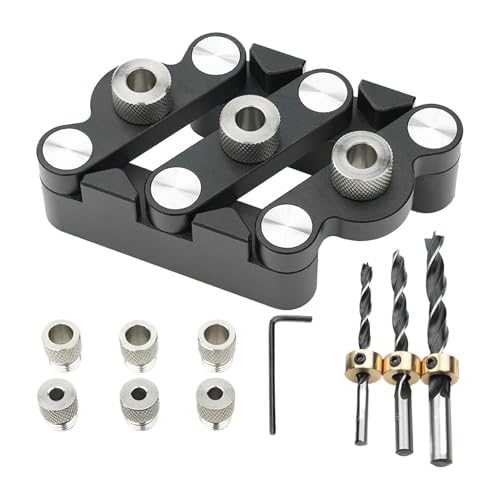 Bohrloch-Set aus Metall – egozentrische Dübelschablone für die Präzisionsbearbeitung von Holz | Tragbares Punschmessgerät, 6/8/10 mm Rundzapfenwerkzeug für Rahmengebäude, Bohrmaschine Bohrloch-Set aus Metall – egozentrische Dübelschablone für die Präzisionsbearbeitung von Holz | Tragbares Punschmessgerät, 6/8/10 mm Rundzapfenwerkzeug für Rahmengebäude, Bohrmaschine von Xinhuju