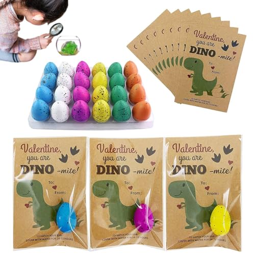 Dinosaur Haching Eggs – 24 Pack Wasser, das Überraschungs-Dinos treibt, Spielzeug mit magischer Luke in passender Farbe | Erweiterung von Eierrissen mit Wasser, eine Neuheit der prähistorischen Dinosaur Haching Eggs – 24 Pack Wasser, das Überraschungs-Dinos treibt, Spielzeug mit magischer Luke in passender Farbe | Erweiterung von Eierrissen mit Wasser, eine Neuheit der prähistorischen von Xinhuju