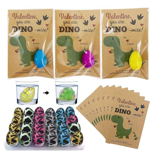 Dinosaur Haching Eggs – Counable Count Expanger Shell Set, Colorful Water Sakeing Kit | Hatch Dinos Überraschung mit realistischen Eigenschaften, Partybevorzugungen für die D von Xinhuju
