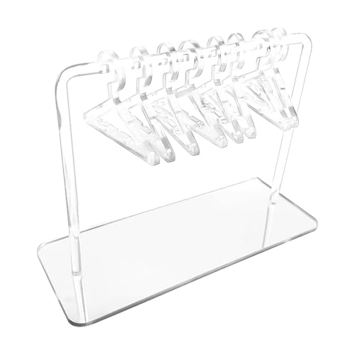 Glamhook Ohrring-Display – Schmuckständer, Mini-Kleiderbügel | Transparenter Acrylhalter mit 8 Haken für Ohrringe und Zubehör, ideal für persönliche Schminktische Glamhook Ohrring-Display – Schmuckständer, Mini-Kleiderbügel | Transparenter Acrylhalter mit 8 Haken für Ohrringe und Zubehör, ideal für persönliche Schminktische von Xinhuju