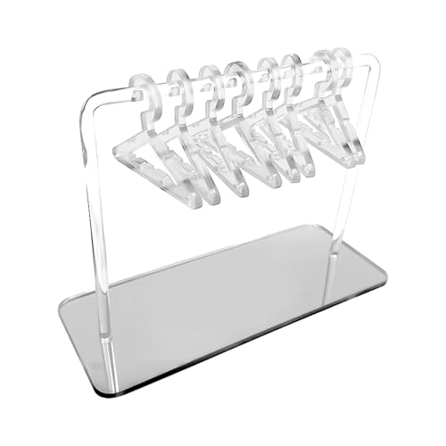 Glamhook Ohrring-Display – Schmuckständer, Mini-Kleiderbügel | Transparenter Acrylhalter mit 8 Haken für Ohrringe und Zubehör, ideal für persönliche Schminktische Glamhook Ohrring-Display – Schmuckständer, Mini-Kleiderbügel | Transparenter Acrylhalter mit 8 Haken für Ohrringe und Zubehör, ideal für persönliche Schminktische von Xinhuju